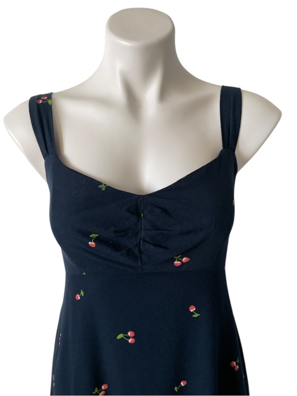 Old Navy Fit & Flare Crepe Mini Dress Blue Cherry Small - Picture 5 of 13
